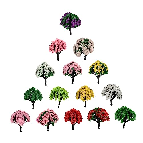DIYEAH 15 Stück Kleine Baum Modelle geldschrank beemysafe Building Model Landscape Decorations wohnungseinrichtung Landschaftsmodell Bäume gefälschte Bäume Modellbäume Schwammbaumpulver von DIYEAH