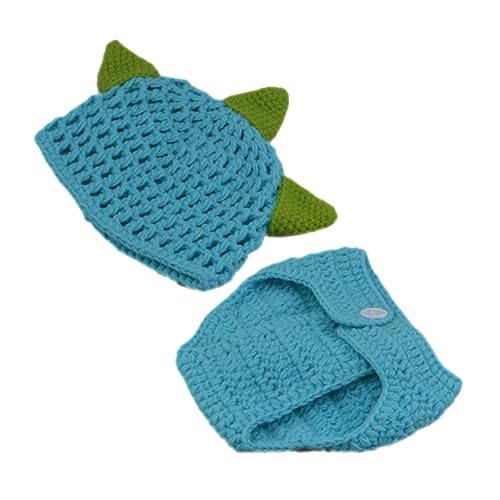 DIYEAH 1Satz Neugeborenes Häkeln Kostüm Mit Hut Hose Dinosaurier Design Für Fotografie Requisiten Unvergessliche DIYEAH 1Satz Neugeborenes Häkeln Kostüm Mit Hut Hose Dinosaurier Design Für Fotografie Requisiten Unvergessliche von DIYEAH
