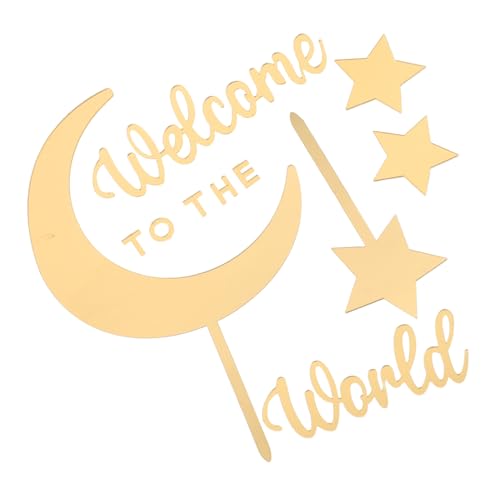DIYEAH 1Satz Willkommen zur Welt Babyparty Torten Dekoration Set mit Stern Mond Acryl Toppers für Geschlechtsverkündung Babydusche Vielseitige Kreative Tortendeko DIYEAH 1Satz Willkommen zur Welt Babyparty Torten Dekoration Set mit Stern Mond Acryl Toppers für Geschlechtsverkündung Babydusche Vielseitige Kreative Tortendeko von DIYEAH