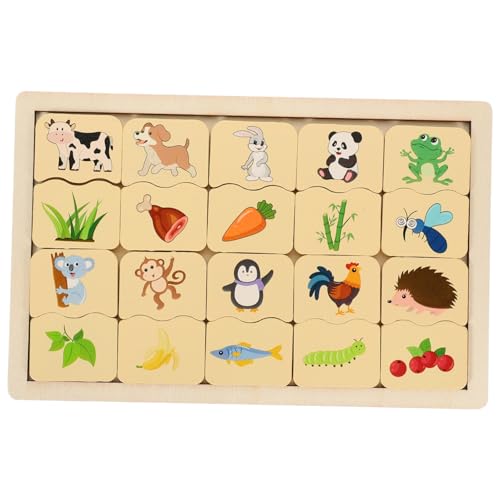 DIYEAH 1satz Holz Memory Puzzle Für Tiere Matching Spielzeug Kognitiven Fähigkeiten Und Frühkindlichen Entwicklung Lernspielzeug Für Kindergarten von DIYEAH