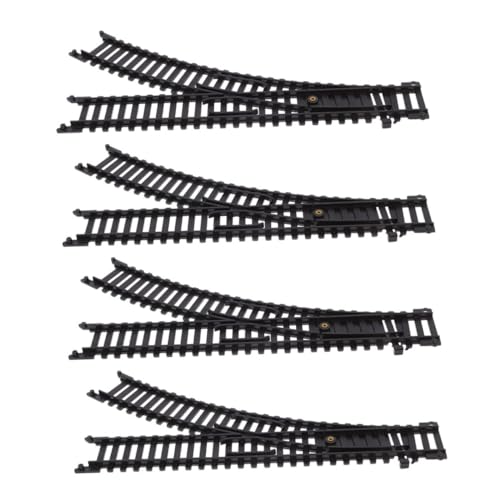 DIYEAH 2 Paare Simulationsbahnstrecke spielzeugauto Schienensystem Spielzeugzüge Zugstrecke kleine Bahnstrecke Gleiseisenbahn-Spielset Plastik Black DIYEAH 2 Paare Simulationsbahnstrecke spielzeugauto Schienensystem Spielzeugzüge Zugstrecke kleine Bahnstrecke Gleiseisenbahn-Spielset Plastik Black von DIYEAH