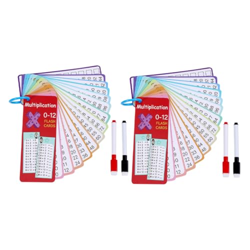 DIYEAH 2 Sätze Multiplikationstabellen Lernkarten mit Abwischbaren Flächen Ringen und Markern Interaktive Mathe Flashcards aus Robustem für Selbstständiges Üben zu Hause Klassenzimmer DIYEAH 2 Sätze Multiplikationstabellen Lernkarten mit Abwischbaren Flächen Ringen und Markern Interaktive Mathe Flashcards aus Robustem für Selbstständiges Üben zu Hause Klassenzimmer von DIYEAH