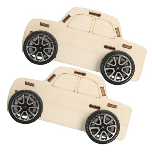 DIYEAH 2 Stück DIY Holzauto für Bausatz für Kreative Bastelprojekte Fördert die Wissenschafts und Lernfähigkeiten von Kleinkindern Einsatz als Schreibtischdeko von DIYEAH