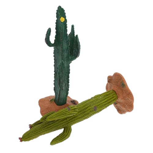 DIYEAH 2 Stück Kaktus-Modell Kaktus-partydekorationen Kleiner Falscher Kaktus Gefälschte Sukkulenten Kaktus Zahnstocherhalter Metallkaktus-außendekoration Gefälschtes Aquarium PVC Green von DIYEAH