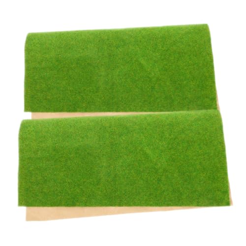 DIYEAH 2 Stück Kunstrasen Gras Teppich mikrolandschaft sandkästen Die Musterrasse Rasenteppich Rasen für Sandtisch gefälschte Grasmatte Sandtisch Rasen Kunststoff-Rasendekor Plastik Green von DIYEAH