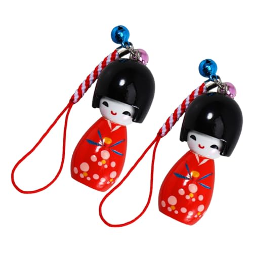 DIYEAH 2 Stück Puppenanhänger Im Japanischen Stil Tai Chi Puppe Asiatisches Sammlerstück Kimono Puppe Japanische Puppe Japanisches Asiatischer Schlüsselanhänger Kimchi Puppen von DIYEAH