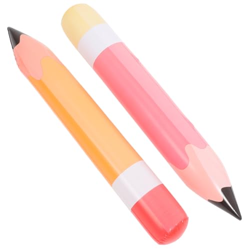 DIYEAH 2 Stück aufblasbares Bleistiftspielzeug geburtstagsdekoration aufblasbares Aufblasbare Spielzeuge Bleistift aufblasen Riesiger aufblasbarer Buntstift Bleistift- PVC von DIYEAH