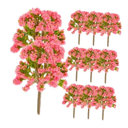 DIYEAH 20 Stück Künstliche Blumenbäume Miniaturen Kleine Pflanzen Material Landschaft Sandtisch Baumdekor Kleine Miniaturbäume Szene Spielzeugbäume Verschiedene Modellbäume von DIYEAH