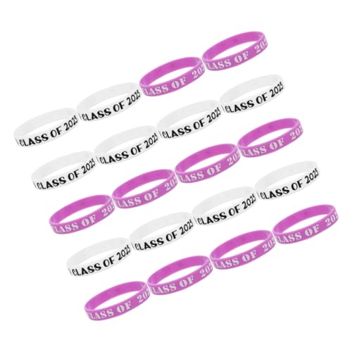 DIYEAH 20 Stück Teiliges Silikon Armbänder für Abschlussfeiern Verstellbare Farben Weiß und Komfortabel und Langlebig Perfektes Partyzubehör für Graduierungen DIYEAH 20 Stück Teiliges Silikon Armbänder für Abschlussfeiern Verstellbare Farben Weiß und Komfortabel und Langlebig Perfektes Partyzubehör für Graduierungen von DIYEAH