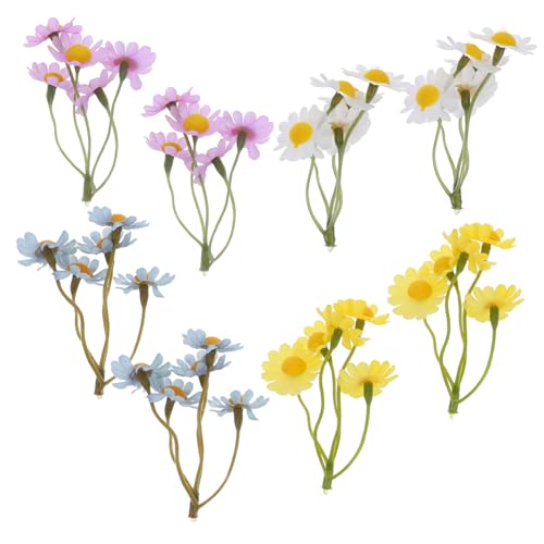 DIYEAH 20 Stück künstliches Blumengänseblümchen blumenarrangement Kunstblumen Hochzeit Blumenstrauß Dekoration für Zuhause künstliche Blumensträuße Künstliche Herbstgänseblümchen Stoff von DIYEAH