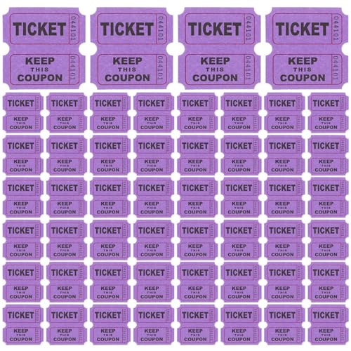 DIYEAH 200pcs En Ticket Raffle Tickets Spiel Raffle Ticket Event Liefert Papier Ticket Etiketten Karneval Party DIYEAH 200pcs En Ticket Raffle Tickets Spiel Raffle Ticket Event Liefert Papier Ticket Etiketten Karneval Party von DIYEAH