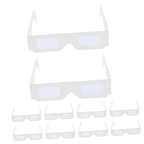 DIYEAH 25 Stück 3D-Feuerwerksbrille lustige Brille lustige Partybrille Festival-Party-Foto-Requisiten Praktische Partybrille Gläser Papier Weiß von DIYEAH