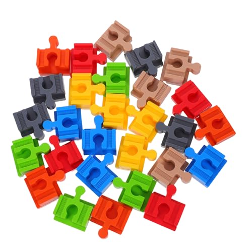 DIYEAH 28-teiliges Schienenverbinder-Set aus Holz: Zubehör für Eisenbahnschienen aus Holz, Lernspielzeug für den BAU von Spielen, Vorbau-Set DIYEAH 28-teiliges Schienenverbinder-Set aus Holz: Zubehör für Eisenbahnschienen aus Holz, Lernspielzeug für den BAU von Spielen, Vorbau-Set von DIYEAH