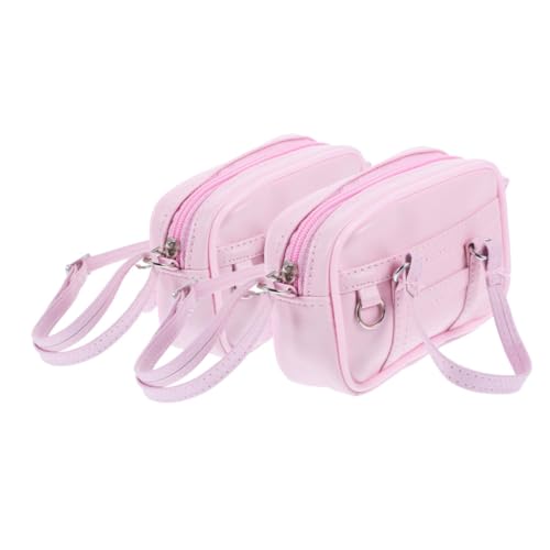 DIYEAH 2stücke Miniatur-Handtasche Für Puppen Minitasche Für Puppen Umhängetasche Für Puppenhaus-kostüme Puppenhaus-geldbörse Mini-puppenhaus-umhängetasche Zubehör Für von DIYEAH