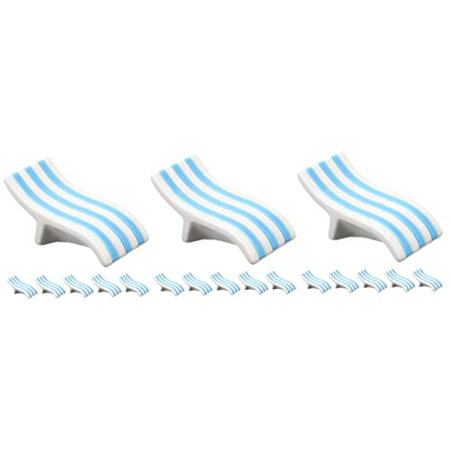 DIYEAH 3 Sätze Strandkorb Dekoration Strandminiaturen Puppenhaus-miniaturen Strandkorb Miniatur Miniaturmöbel Miniaturstühle Für Puppenhaus Mini-hausstuhl Harz 6 Stück * 3 von DIYEAH