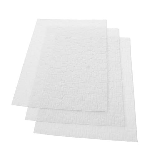 DIYEAH 3 Stück Dachziegel Modellfliesen PVC Weiß Realistische Textur DIY Puppenhaus Dekoration Sandtisch Architektur Bastelbedarf von DIYEAH