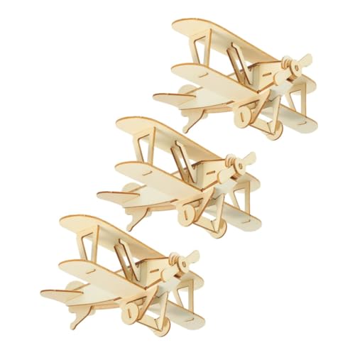 DIYEAH 3 Stück Teiliges DIY Holz Flugzeug Modellbausatz für Stabiles Bastelset zum Zusammenbauen und Bemalen Fördert Hand Auge koordination Langlebiges Flugzeugspielzeug Beige für DIYEAH 3 Stück Teiliges DIY Holz Flugzeug Modellbausatz für Stabiles Bastelset zum Zusammenbauen und Bemalen Fördert Hand Auge koordination Langlebiges Flugzeugspielzeug Beige für von DIYEAH