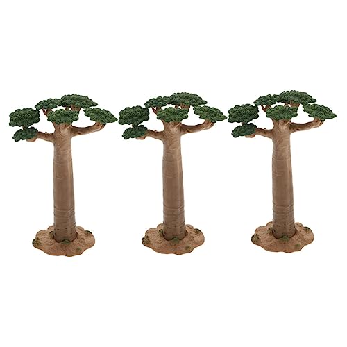 DIYEAH 3 Stück Teiliges Miniatur Affenbrotbaum Modell Realistische Kleine Pflanzen Dekoration Langlebiges Micro Landschafts Accessoire für Sandtisch DIY von DIYEAH