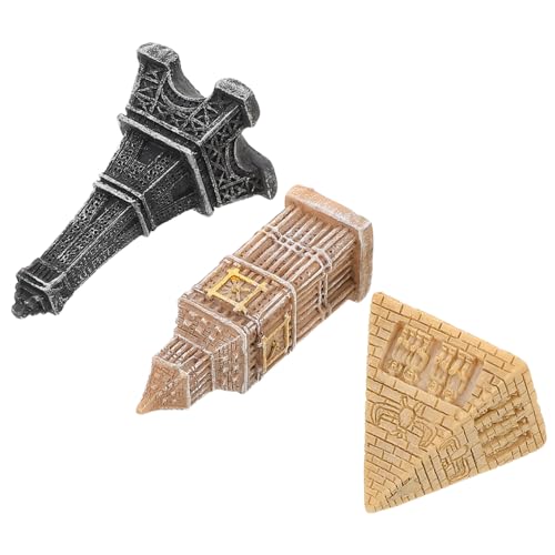 DIYEAH 3 Stück Teiliges Miniatur Modelle Weltberühmter Dekorative Miniaturen Eiffelturm Ägyptische für Stilvolle Tischdekoration und Vielseitige Anlässe von DIYEAH