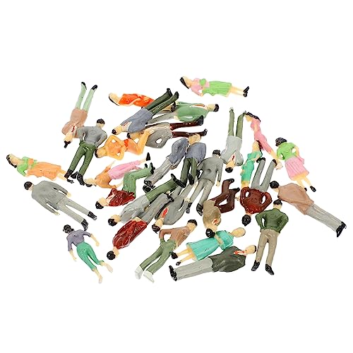 DIYEAH 30Stücke Miniaturfiguren Farbige Menschen Für Puppenhaus Mikrolandschaftsgestaltung Material DIY Architekturmodelle Schulprojekte von DIYEAH