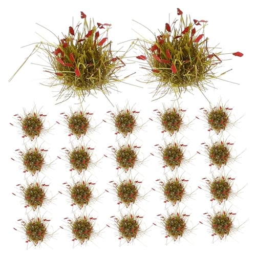 DIYEAH 32 Stück Simulation Landschaftsdekor Landschaftsornament Pflanzenmodell Sandtischdekoration künstlich Grasbüschel Sandtisch zum Selbermachen Mini-Gras-Cluster selber Machen Harz von DIYEAH