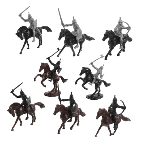 DIYEAH 32 Stück Teiliges Mittelalterliches Ritter Soldaten Modellset mit Pferden Präzise Gestaltete Figuren aus Langlebigem für Historische Dekoration und Fantasievolles Spiel von von DIYEAH