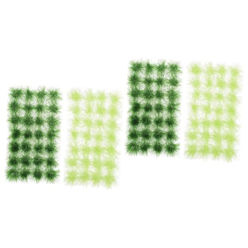 DIYEAH 4 Kisten Grasschuppen Mini-Gras-Cluster selber Machen Miniaturlandschaftsmodellierung scheibengardinen Pflanzendekor Ornament gefälschtes Grasmodell Miniatur Hausschmuck Sandkasten von DIYEAH