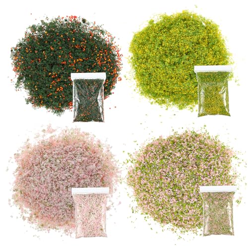 DIYEAH 4 Packs DIY Model Tree Materials Modell Laub Diorama Material Miniatur Landschaft Basis Für Realistisches Diorama -gebäude von DIYEAH