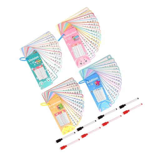 DIYEAH 4 Sätze Abwischbare Mathematik Lernkarten für Addition Subtraktion Multiplikation Division Tragbares Bildungswerkzeug für Interaktives Lernen im Klassenzimmer und Zuhause DIYEAH 4 Sätze Abwischbare Mathematik Lernkarten für Addition Subtraktion Multiplikation Division Tragbares Bildungswerkzeug für Interaktives Lernen im Klassenzimmer und Zuhause von DIYEAH