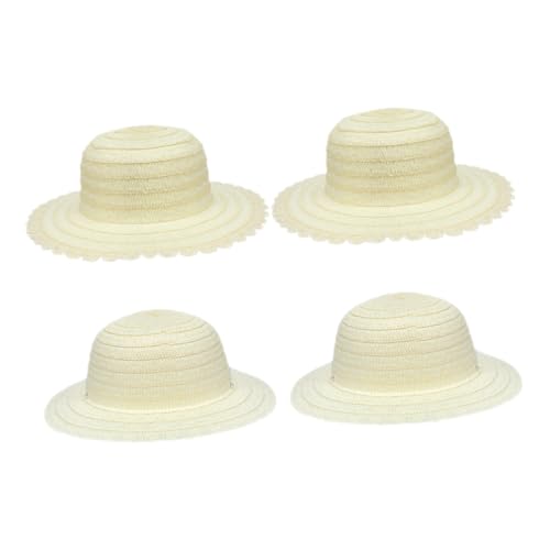 DIYEAH 4 Stück Diy Bastelhüte zum Kreativen Bemalen Sonnenschutz für Jungen und Mädchen für Strand Farm und Sommeraktivitäten von DIYEAH