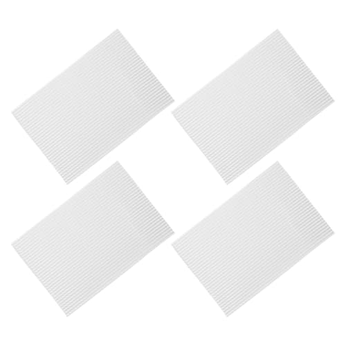 DIYEAH 4 Stück Maßstab Klassische Weiße Dachplatten DIY Miniatur Dachdekorations-Elemente Vielseitig Kompatibel für Modellbau und Sandtischgestaltung von DIYEAH