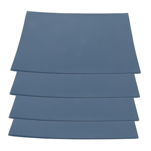 DIYEAH 4 Stück Miniatur-Tondachziegel Bausätze Dekoration Material Miniaturdach Puppe gefälschte Dachziegel Mini-Dachziegel-Modell sandtisch dachziegel dekore DIY Dachziegel PVC Navy von DIYEAH