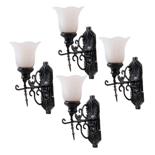 DIYEAH 4 Stück Miniatur Wandlampe Langlebiges DIY Puppenhaus Zubehör Kompakte Sandtisch Modellleuchte Dekorative Miniatur Lampe mit Warmem Licht für Mini Haus Dekoration DIYEAH 4 Stück Miniatur Wandlampe Langlebiges DIY Puppenhaus Zubehör Kompakte Sandtisch Modellleuchte Dekorative Miniatur Lampe mit Warmem Licht für Mini Haus Dekoration von DIYEAH
