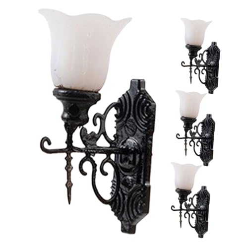 DIYEAH 4 Stück Miniatur Wandlampe Schwarze Micro Landscaping Lampen mit Weißlicht Kompakte Miniatur Wandbeleuchtung für Puppenhaus und Sandtisch Dekoration Installieren Stilvolle DIYEAH 4 Stück Miniatur Wandlampe Schwarze Micro Landscaping Lampen mit Weißlicht Kompakte Miniatur Wandbeleuchtung für Puppenhaus und Sandtisch Dekoration Installieren Stilvolle von DIYEAH