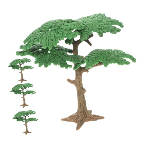 DIYEAH 4 Stück Simulationslandschaftsbaum Pflanzenmodell Kleines Baummodell Mini -Spiegel Miniatur-modellbaum Modell Materialmodell Miniaturmodell Dekoratives Modell Mini-Modell Plastik von DIYEAH