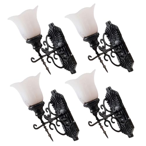 DIYEAH 4 Stück Teiliges Miniatur Wandlampen für Puppenhaus Detailreiche Wandlampenmodelle in Schwarz mit Weißem Licht Dekorative Beleuchtung für Sandtisch und Miniaturlandschaften DIYEAH 4 Stück Teiliges Miniatur Wandlampen für Puppenhaus Detailreiche Wandlampenmodelle in Schwarz mit Weißem Licht Dekorative Beleuchtung für Sandtisch und Miniaturlandschaften von DIYEAH