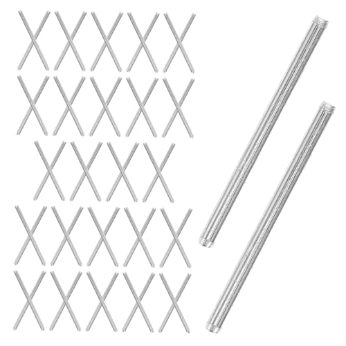 DIYEAH 50 Stück Gerade Metallwelle Runde Achsen für Spielzeugmodelle Antriebsverbindungsstäbe Eisenachsen für DIY Stem Modelle von DIYEAH