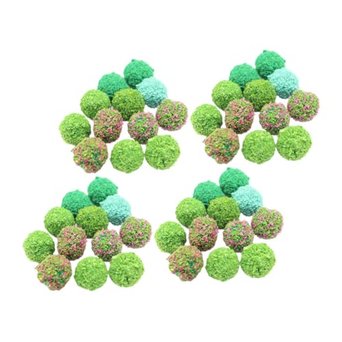 DIYEAH 50 Stück Grüne Haarballmodell Miniaturbaum Kleine Bäume Modellbäume Topiaritätsbälle Miniaturpflanzen Bausätze Bausatz Gefälscht Anlage Modell Kleiner Baum Plastik von DIYEAH