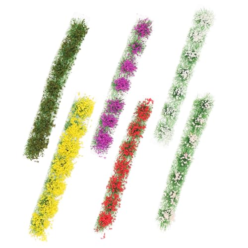 DIYEAH 6 Boxen Kunstrasen Blumenbüschel Simulation Von Kunstblumen Garten Für Außendekorationen Miniatur Blumenbüschel Basteln Blumenbüschel Blumenmodell Harz von DIYEAH