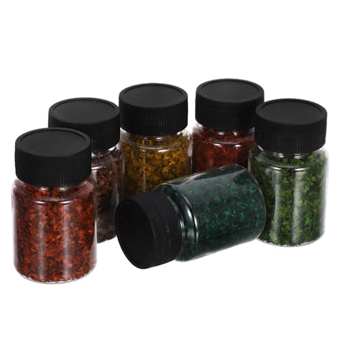 DIYEAH 6 Flaschen Mini-Herbstblätter, Puppenhaus-Miniaturen, winzige Blätter, Mikro-Kunstpflanze zum Basteln, Feengarten, Puppenhaus, Mikro-Landschaftsgestaltung, Dekoration, 56 ml von DIYEAH