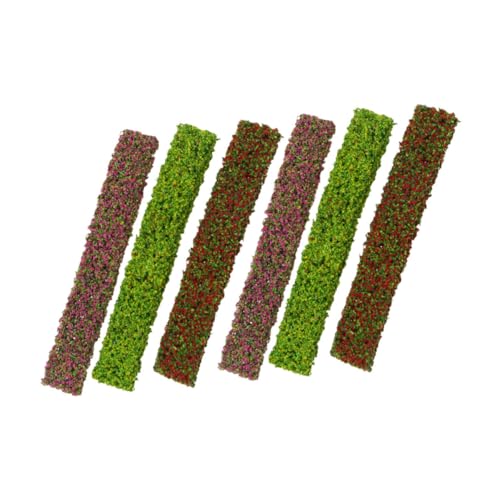 DIYEAH 6 Stück Miniatur-Strauchmodell Vegetationsgruppen Buschhaufen Sand-Layout-Modell Miniaturstatisches Grasmodell kunstpflanze Grasbüschel Miniatur Miniaturbäume zum Basteln Plastik von DIYEAH
