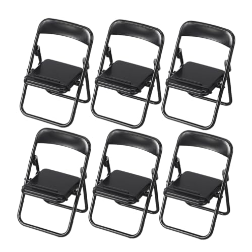 DIYEAH 6 Stück handyhalter Klappstuhl Möbel kreativer Stuhl telefonhalter Mini-Stuhl-Modell Miniatur-Stuhl-Requisite Mini-Stuhl-Telefonhalter Plastik Black DIYEAH 6 Stück handyhalter Klappstuhl Möbel kreativer Stuhl telefonhalter Mini-Stuhl-Modell Miniatur-Stuhl-Requisite Mini-Stuhl-Telefonhalter Plastik Black von DIYEAH