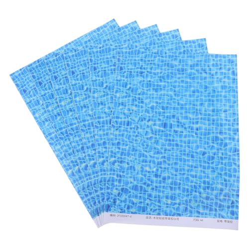 DIYEAH 6 Stück realistische Wasserwellen-Aufkleber für DIY-Projekte. Dielen-Papieraufkleber mit Selbstklebender Rückseite für Seeszenen, Puppenhaus, Modelleisenbahnzubehör von DIYEAH