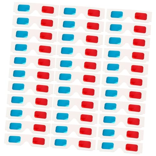 DIYEAH 60 Stück Anaglyph Brillen Papierbrillen für Filme Spiele Leicht Tragbar für Geburtstagsfeiern Einsetzbar für Erlebnisse von DIYEAH