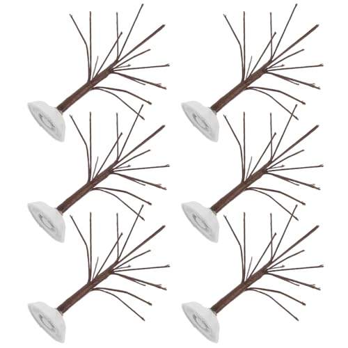 DIYEAH 6st Mini-baummodell Kahler Astbaum Gefälschter Baum Künstlicher Baumschmuck Mini Künstlicher Baum Weihnachtstischbäume Anzeigebaum Tischbaum Mini-baumschmuck Coffee Kunststoff von DIYEAH