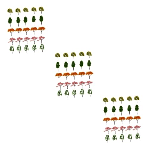 DIYEAH 75 STK Mikro-landschaftsverzierung Modellbäume Baummodell Kunstpflanzen Mini-architekturbäume Sukkulenten Pflanzen Künstlich Miniaturpflanzen Sandkasten Plastikblume Kirschblüten von DIYEAH