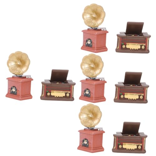 DIYEAH 8 STK Vintage-Ornamente Spielzeug für Kinder kinderspielzeug Anlage Retro-Radio Weihnachtsdekorationen Kamera Zubehör Mini-Szenenmodell-Zubehör Mini-Modell-Dekor Haushalt schmücken von DIYEAH