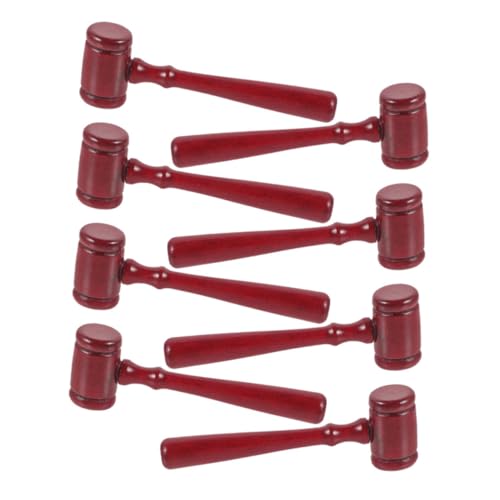 DIYEAH 8 Stück Mini-holzhammer, Requisiten, Richterhämmer, Gerichtssaal, Anwaltshämmer, Gerechtigkeitskostüm, Zubehör, Halloween, Cosplay, Partyzubehör von DIYEAH