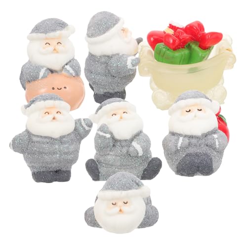DIYEAH 8 Stück Schlitten Weihnachtsmann Schnee Landschaftsbau Dekoration Zubehör Kleine Ornamente 8 Stück Weihnachtswichtel Weihnachtsschmuck Weihnachtsschneemann Weihnachtsdekorationen von DIYEAH