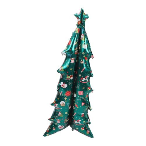 DIYEAH Aufblasbare Weihnachtsbaumballons Urlaubsballerdekoration Weihnachtsbaumballon Für Ereignisse Thematische Weihnachtspartyballons Grün Aluminiumfolie von DIYEAH